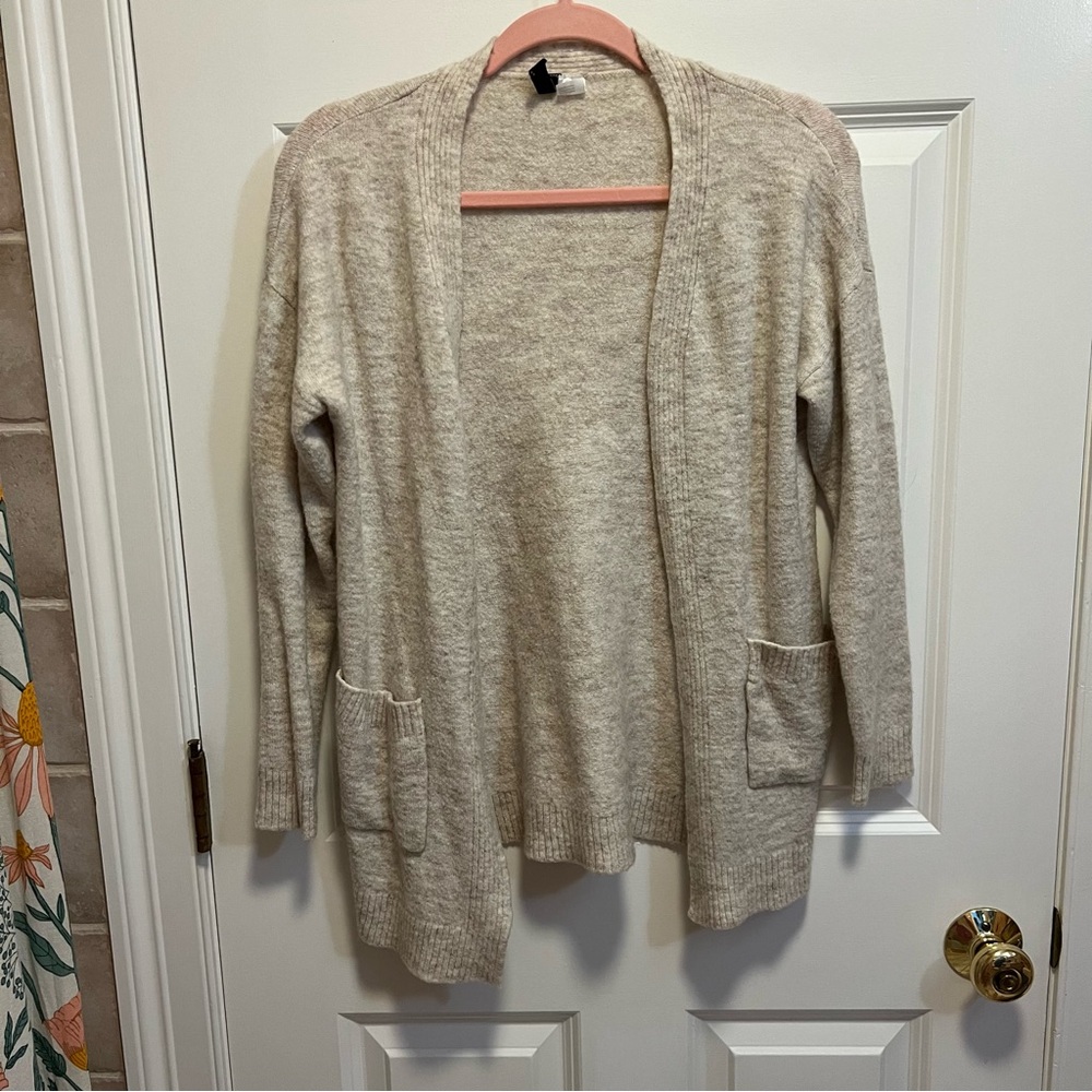H&M Oatmeal Open Cardigan size S